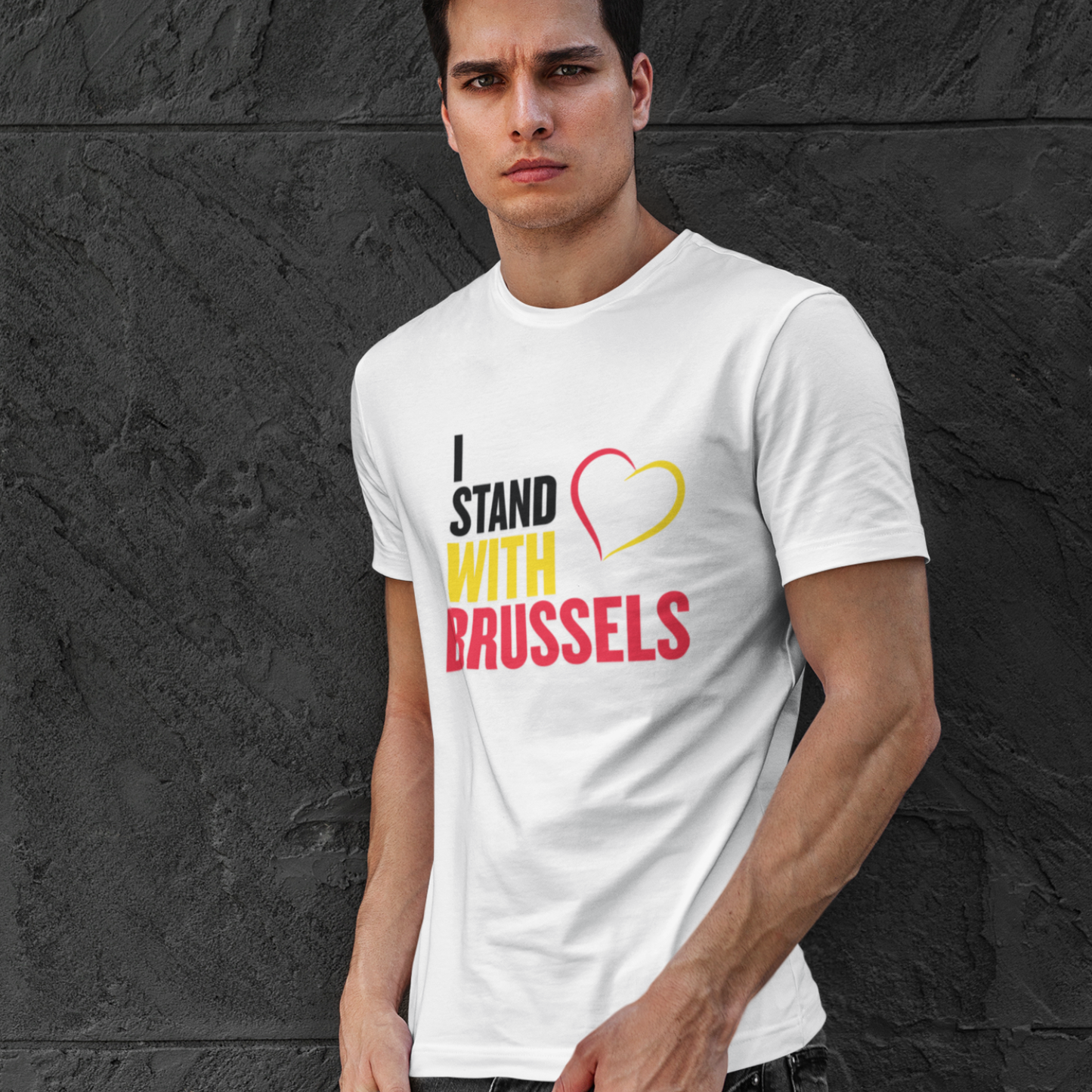 I stand with Brussels - white